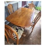 AAT077 - Wooden Dining Table with Four Matching Chairs 