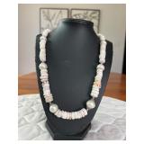 PTH015- Genuine Myrna Lee Chang Puka Shell & Fresh Water Pearl Necklace