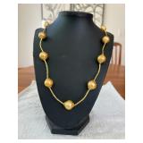 PTH032- Classy Myrna Lee Chang Freshwater Pearl Golden Color Necklace