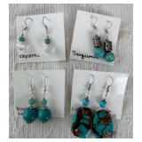PTH038- Assorted Blue Collection Of Myrna Lee Chang Earrings 