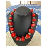 PTH052- Beautiful Myrna Lee Chang Sea Bamboo Coral Necklace 