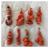 PTH062- Assted Coral Pendants Hand Crafted By Myrna Lee Chang