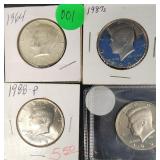 PTH224 - Kennedy Half-Dollars (4)