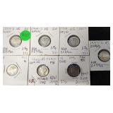 PTH226 - Assorted Mercury Silver Dimes (7)