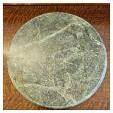 PTH316-Vintage Sake Green/Black Marble Pedestal Style Cutting Board