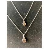 PTH334 Smoky Quartz SS Necklaces (2)