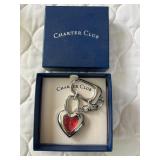 PTH378- Charter Club Heart Shaped Watch Key Chain