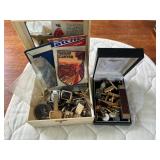 PTH379- Assted Vintage Cuff Links, Pins And More