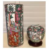 MCS046 Chinese Rose Medallion Porcelain Vases