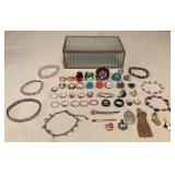 MCS051 Jewelry Box & Various Costume Jewelry 