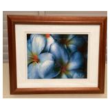 MCS069 Koa Framed “Petals” Plumeria Picture By Marty Wolff