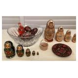 MCS106 Russian Matryoshka Nesting Dolls, Hand Painted Wooden Eggs & More!