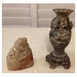MCS119 Two Chinese? Carved Stone Collectibles
