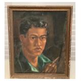 MCS130 Framed Original Painting Of Young Native Hawaiian Man