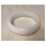 MCS144 Thick White Jade Bangle Bracelet New