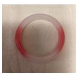 MCS149 Pink & White Jade Bangle Bracelet New