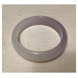 MCS155 Lavender & White Jade Bangle Bracelet New