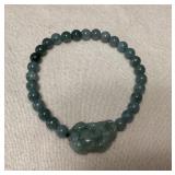 MCS157 Jade Bead Foo Dog Stretch Bracelet New