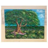 MCS210 Original Scenic Painting Of Monkey Pod Tree