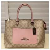 MCS229 Genuine Signature Coach Hand Bag Purse