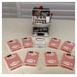 MCS270 Stardust & Fremont Hotel Playing Cards & Toy Slot Machine