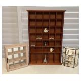 MCS271 Three Curio Cases & Various Collectibles
