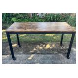 MCS290 Metal Frame Laminate Wood Top Work Table Desk On Wheels 