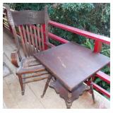 AHC002 Vintage Wood Table & Rocking Chair