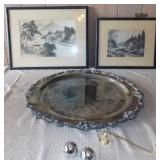 AHC014 Extra Large Silver Serving Platter and More