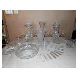 AHC020 Glass Candelabras & More Vintage Glass Pieces