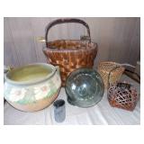 AHC046  Vintage Glass Float, Baskets and More