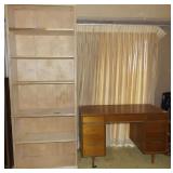 AHC084 Retro Wood Desk and Shelf