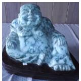 AHC088 Large Jade-Like Sitting Buddha Statue