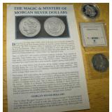 AHC152 1921 Morgan Silver Dollar Coin & Copy