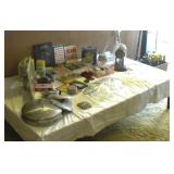 AHC140 Hodge Podge  Lot - German Dome Clock, Books, Elvis