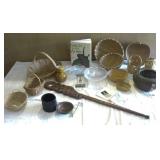 AHC157 A Miscellaneous Lot - Baskets, Brass, Clock & More