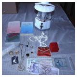 AHC258 Lantern Radio, Foreign Money, Costume Jewelry