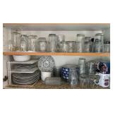 BEE006 Mystery Kitchen Cabinet Of Various Glassware & Dishes