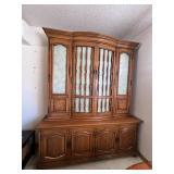 BEE031- Large Wooden La Galerie China Hutch By Thomasiville