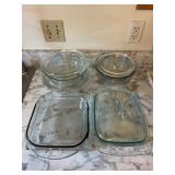 BEE064- Assorted Clear Pyrex & Anchor Baking Dishes