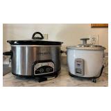 BEE080- Aroma 6 Cup Rice Cooker & Crock Pot Slow Cooker