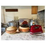BEE097- Kitchen Aid, Clay Pots, Vintage Popcorn Maker & More