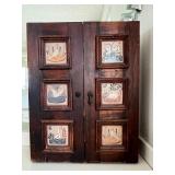 BEE106- Vintage Wooden Free Standing Medicine Cabinet