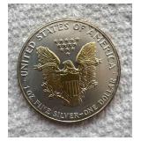 BEE167- United States Of America 1oz Gold Plated Fine Silver 1991 Coin