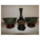 FHK110 Delicate Jade-Like / Jadeite-Like Bowls & Vase