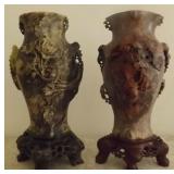 FHK112 Two Unusual Marble Vases