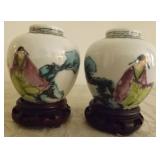 FHK125 Two Hand Painted Porcelain Vases