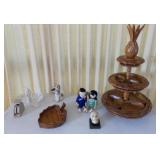 FHK404 Vintage Monkeypod Pineapple Lazy Susan & More