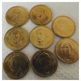 FFHK432 Eight 2007 George Washington Presidential $1 Coins