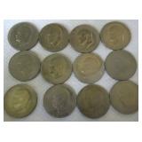 FFHK439 Twelve 1971 Eisenhower Silver Dollar Coins #2